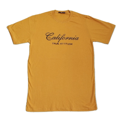 تیشرت مردانه طرح کالیفرنیا (california) نارنجی